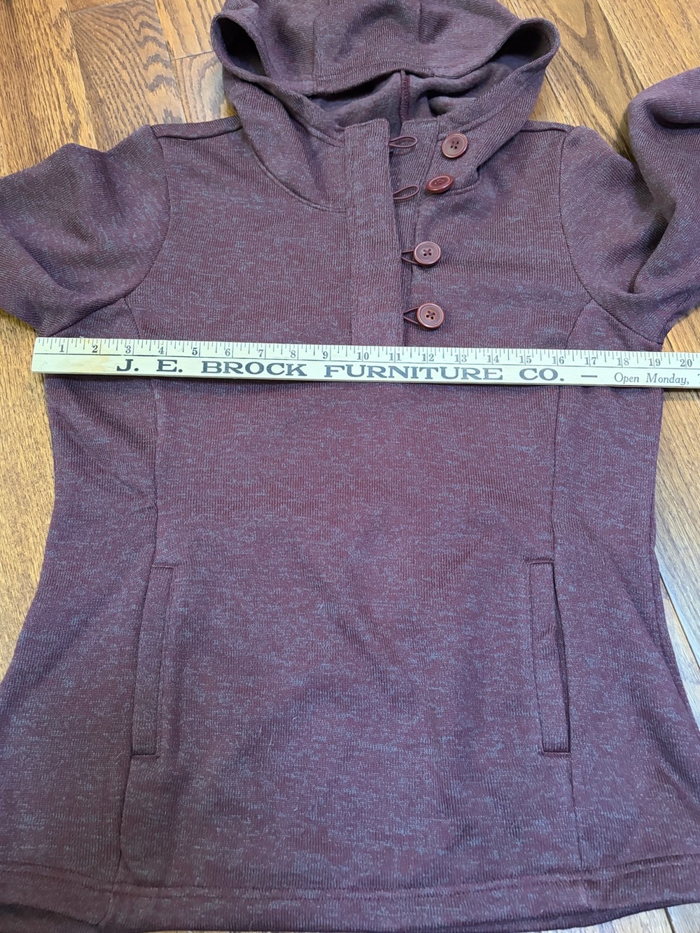 Columbia Women's Darling Days Pullover Hoodie heathered burgundy/plum fleece M - Picture 8 of 8